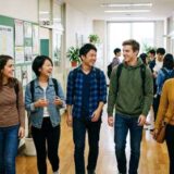 日本語学校に通うイメージ